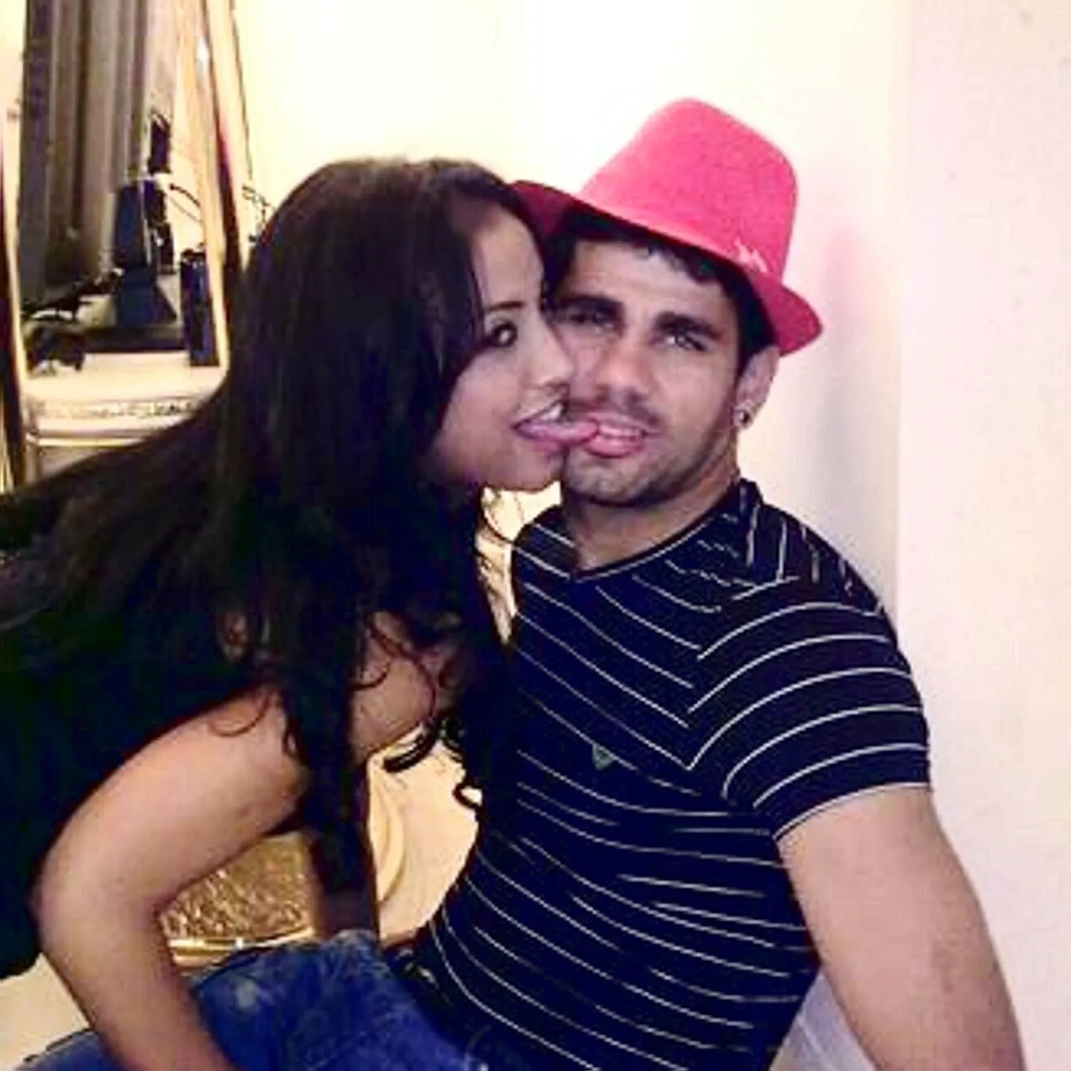 Diego Costa with GirlFriend and ex-Model Michele.