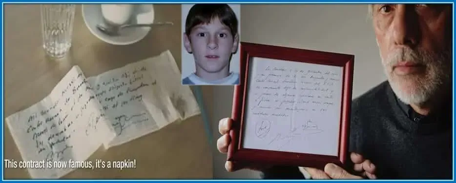 Este gran hombre hizo historia al ir en contra del deseo del club de fichar a Lionel Messi. Usar una servilleta para hacer eso simplemente no tiene precio.