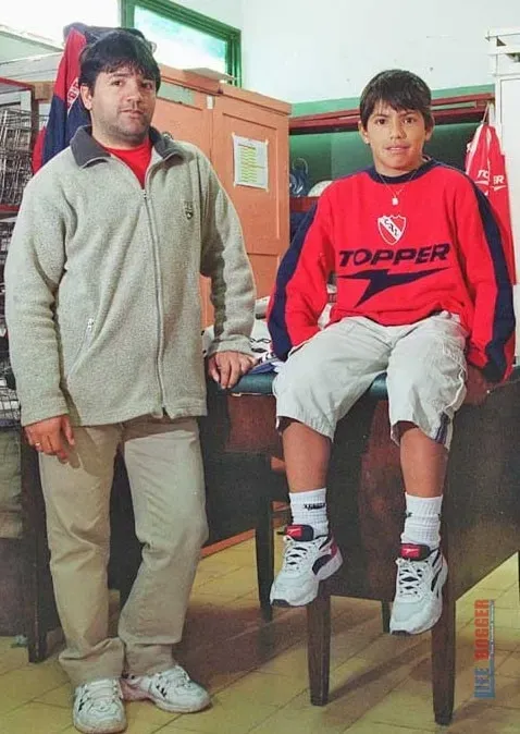 Sergio Aguero and Father.