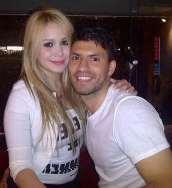 Sergio Aguero and Karina Tejeda (Ex Girl Friend).