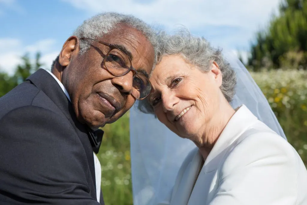 Illustrative stock photo: senior couple outdoors