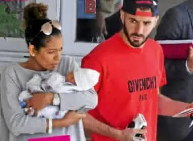 Karim Benzema, Cora's Mum and Little Ibrahim (Son).