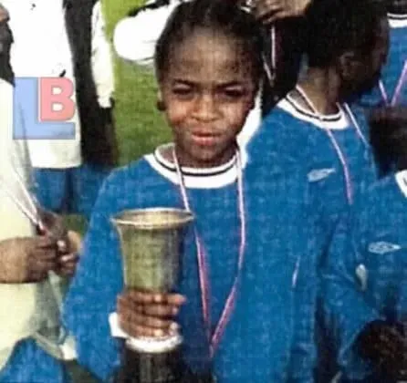 Raheem Sterling's First football trophy.