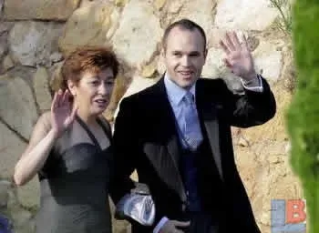 Andres Iniesta and Mother, María Luján.