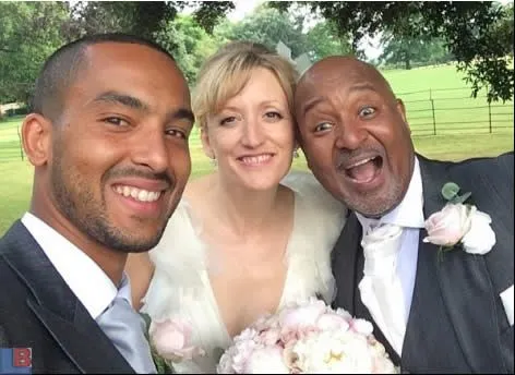 Theo celebrates his dad's wedding day.