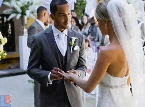 Theo Walcott's wedding photo.