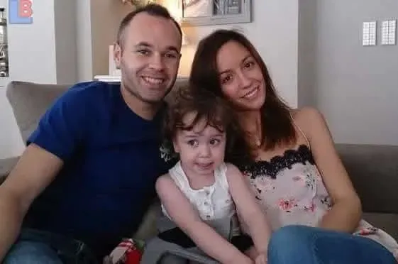 Andres Iniesta, Anna Ortiz and their daughter, Valeria.