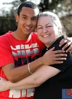 Theo Walcott and Mother- Lynne Walcott.