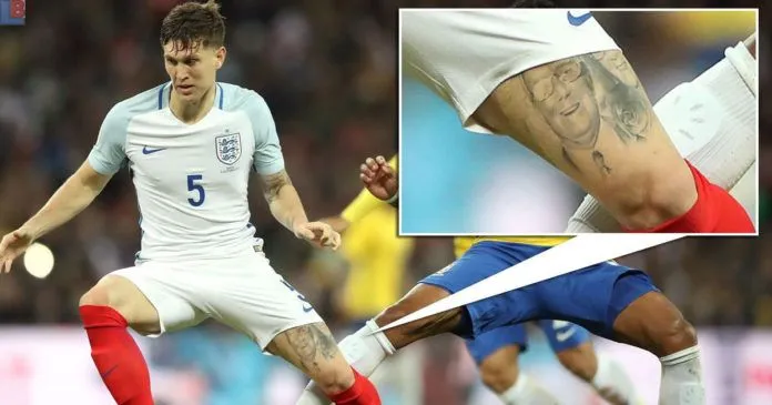 Norman Rimmington's Tattoo on John Stones.