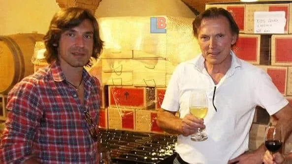 Andrea Pirlo poses with Dad- Luigi Pirlo.