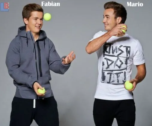 Friendly Brothers- Fabian Gotze (Left) and Mario Gotze (Right).