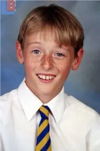 Peter Crouch childhood photo. Great smiles from his early years.