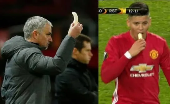 Jose Mourinho Marcus Rojo Banana story.