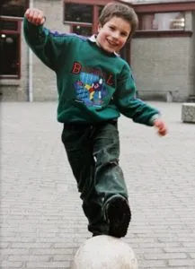 This is Robin van Persie in his childhood days.