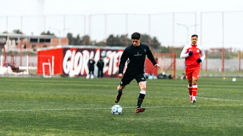 Illustrative stock photo: professional soccer athlete training