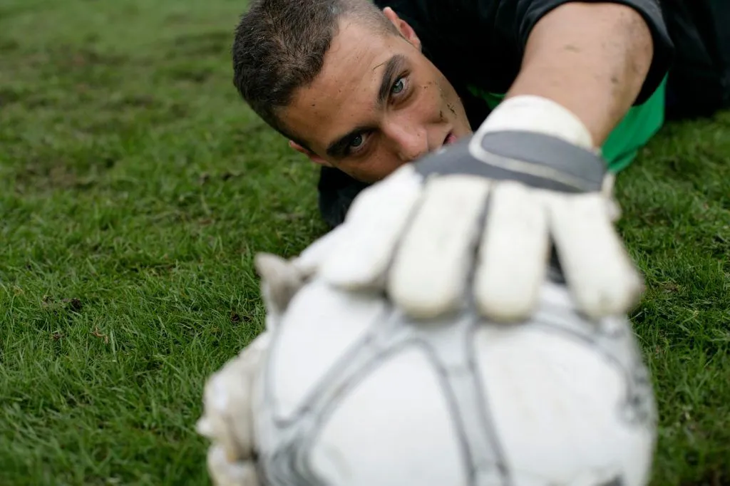 Illustrative stock photo: professional soccer athlete training