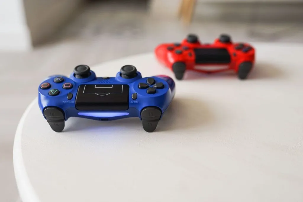 Illustrative stock photo: football video game controller