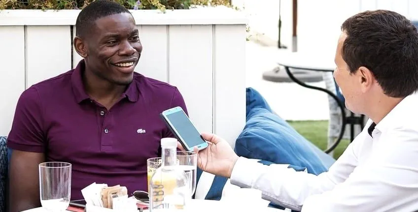 Samuel Umtiti's Brother, Yannick speaks to the media.