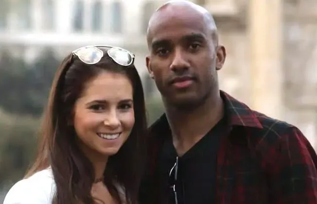 A handsome Fabian Delph poses with his wife, Natalie.