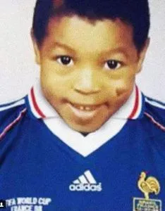 Presnel Kimpembe as a kid.