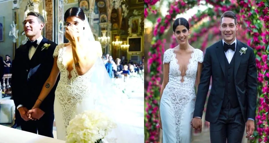 The wedding between Andrea Belotti and his Wife, Giorgia Duro.