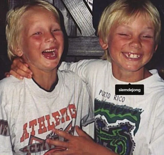 Both had splendid childhood years - Luuk de Jong and his brother Siem.