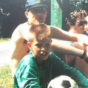 Young Klaas-Jan Huntelaar - a soccer ball was a natural extension of his hands.