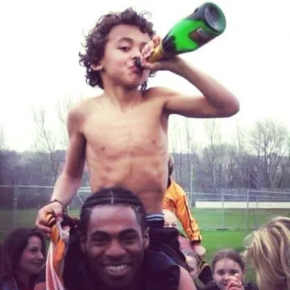 Young Dominic Calvert-Lewin celebrated this way in his childhood days.