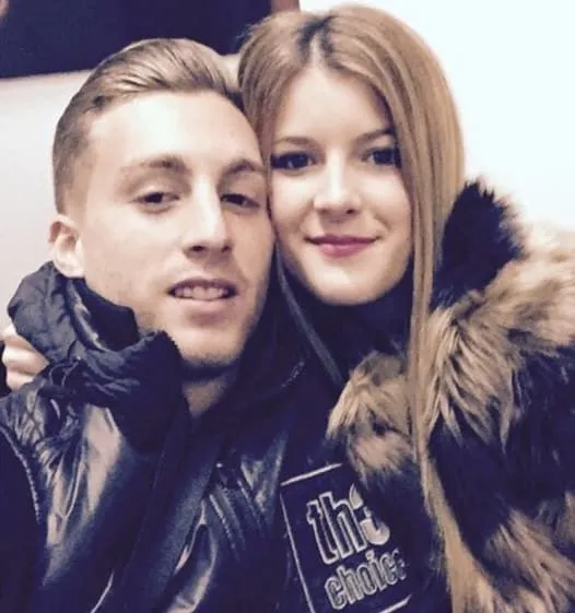 Gerard Deulofeu and Mari Vilches. Credit to spanishwagsandkids.