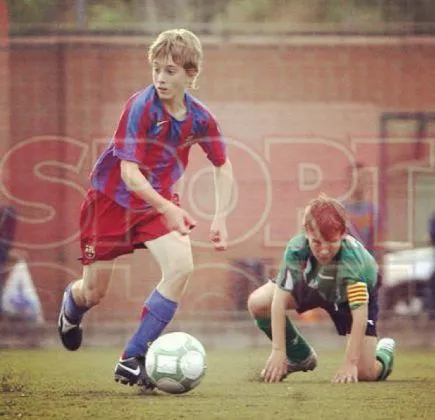 Here, young Gerard had just dribbled past his opponent.