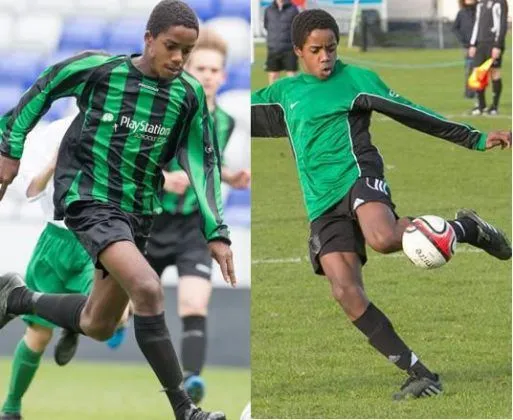 Sessegnon playing for his school side. Credit: The Sun.