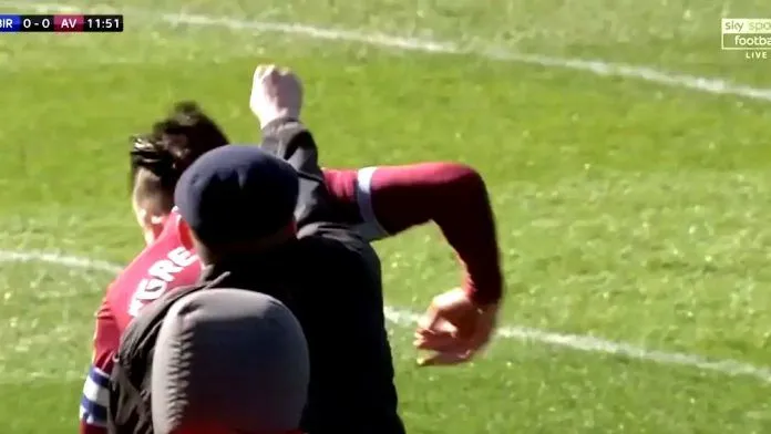 Moment Jack Grealish got attacked by Fan. Credit to EveningStandard.