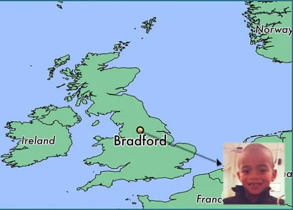 Young Mason Greenwood was raised at Wibsey in Bradford. Image Credits: TheSun and WorldAtlas.