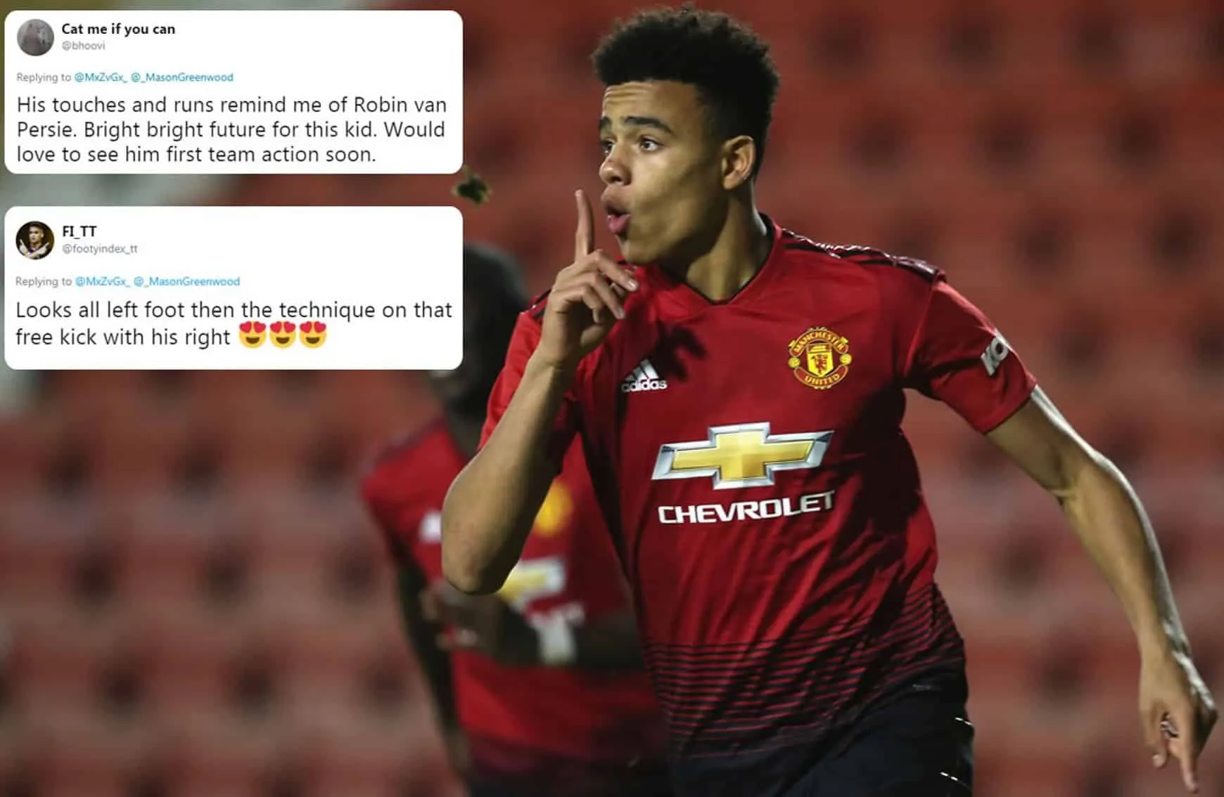 Greenwood has very much established himself in United's first team that he is often compared with the club's legends. Image Credit: DailyMail.