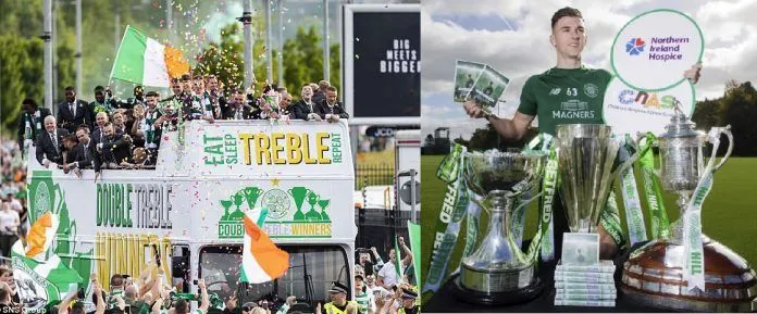Kieran Tierney Celtic Glory Days. Credit to DailyMail&nbsp;and Scotsman.