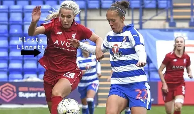 Kirsty Linnett in action for Liverpool.