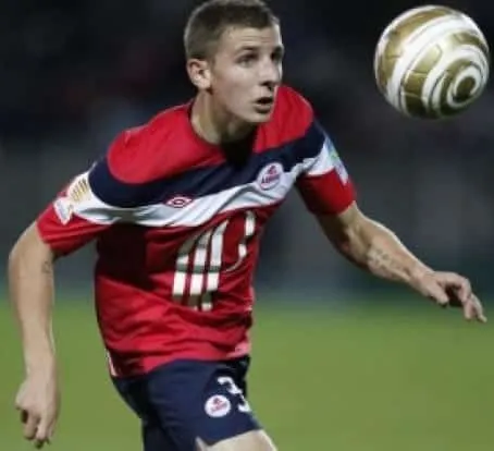 Lucas Digne playing for Lille as a professional. Image Credit: FMS.