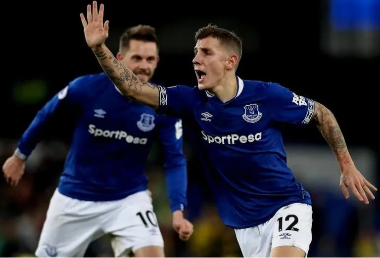 Lucas Digne is in good goal scoring form at Everton. Image Credit: Thewest.