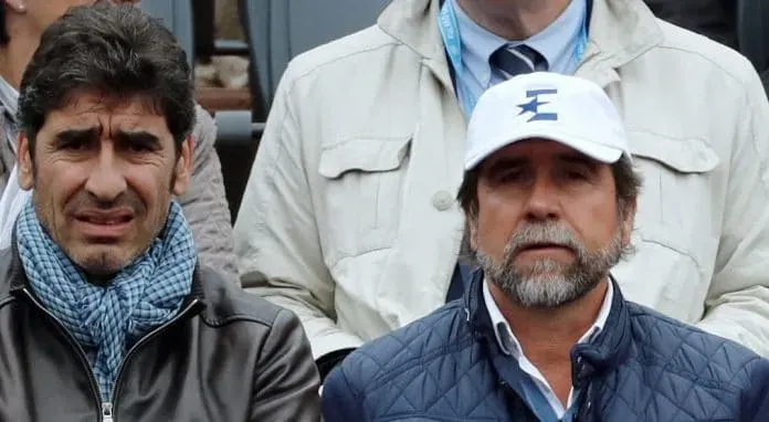 Eric Cantona's brothers Jean (left) and Joel (right).