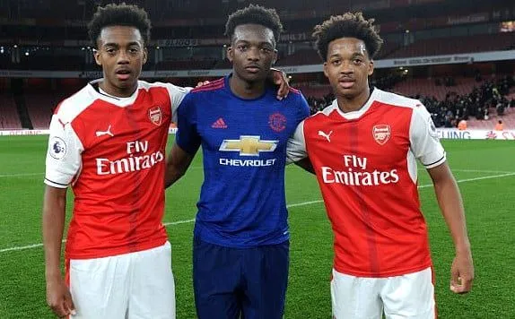 The Willock Brothers. Matty stands in the (middle), Chris (right) and Joe (left). Credit to DailyMail