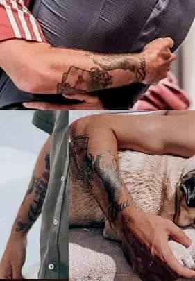 Images of Rafa Silva's tattoos. Image Credit: Instagram.