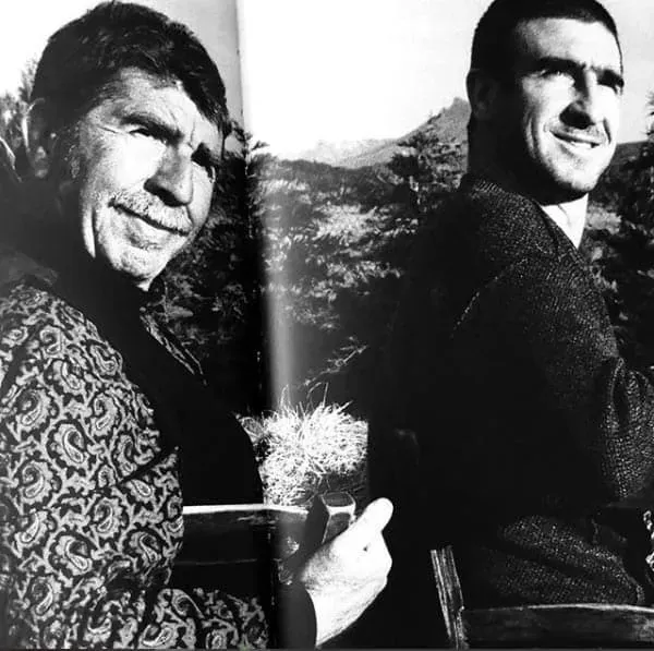 Eric Cantona with his father Albert.