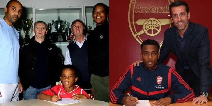 Joe Willock fulfilling his Childhood Dreams. Credit to Arsenal FC