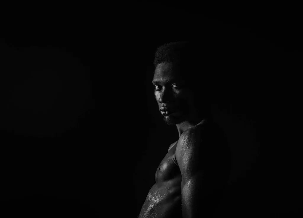 Illustrative stock photo: athlete portrait silhouette