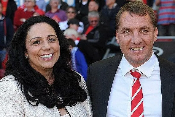 Brendan Rodgers' wife Sussan living happily together before their divorce. Image Credit- Mirror
