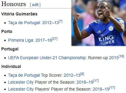 Ricardo Pereira Untold Number of Honours. Image Credit: LeicesterMercury