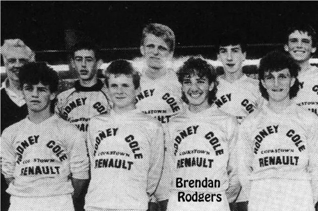 Brendan Rodgers during his early years as a youngster with Ballymena. Image Credit- DailyRecord