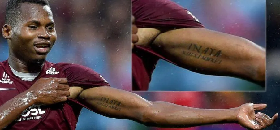Little is known about the meaning of his tattoo. But we know he holds it very close to his heart. Credit: Lavoixdunord