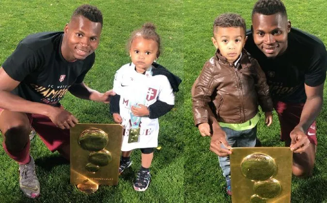 Pictured is Habib in a celebratory mood with his daughter and son. Credit: Picuki