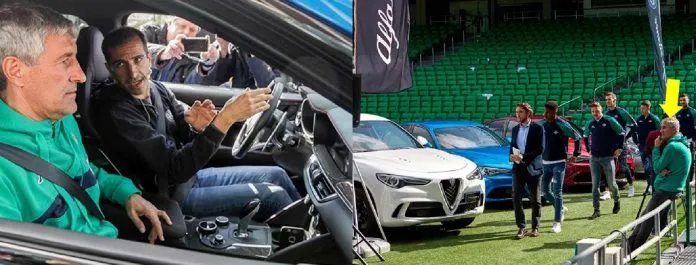 Quique Setien Car- He has a great love for Alfa Romeo. Credits: Atlantico
